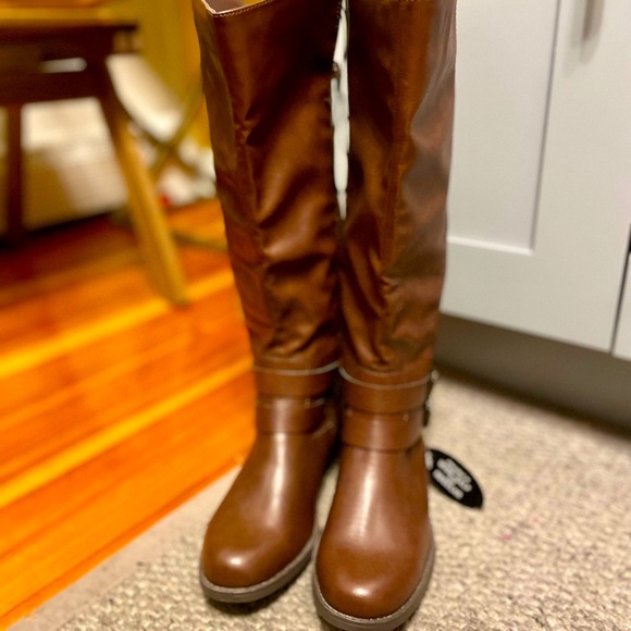 Style & Co. Brown Riding Boots- Wide-Calf 8 - Picture 4 of 6